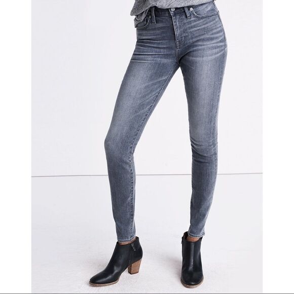 MADEWELL | 9” High Riser Skinny Skinny Gray Jeans, Size 25 - Picture 2 of 16